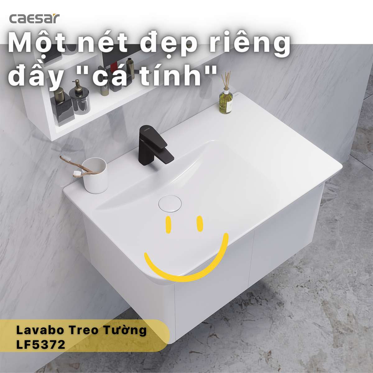 Chậu lavabo treo tường Caesar LF5372