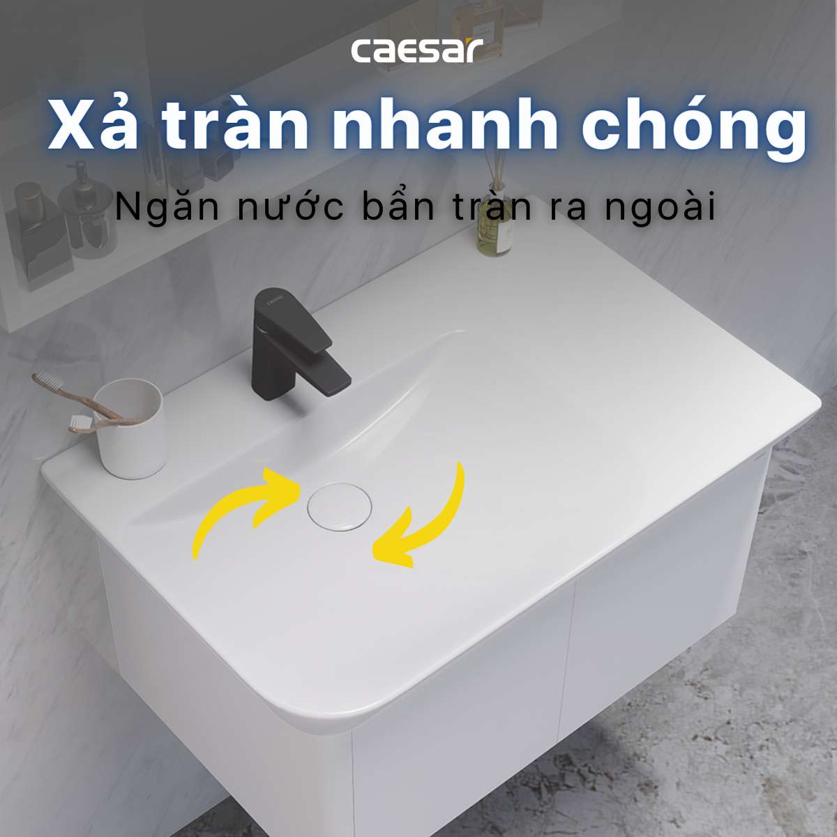 Chậu lavabo treo tường Caesar LF5372