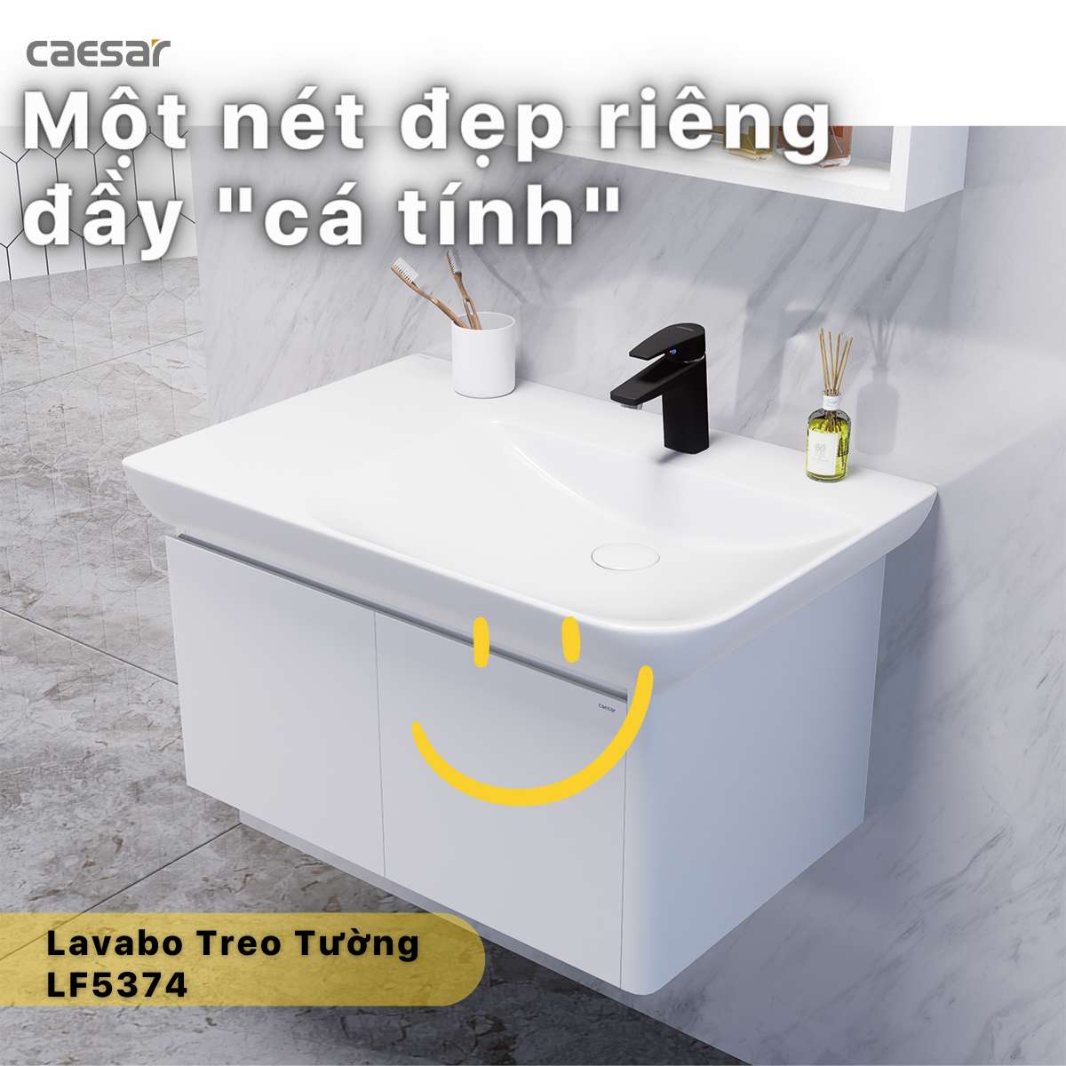 Chậu lavabo treo tường Caesar LF5374