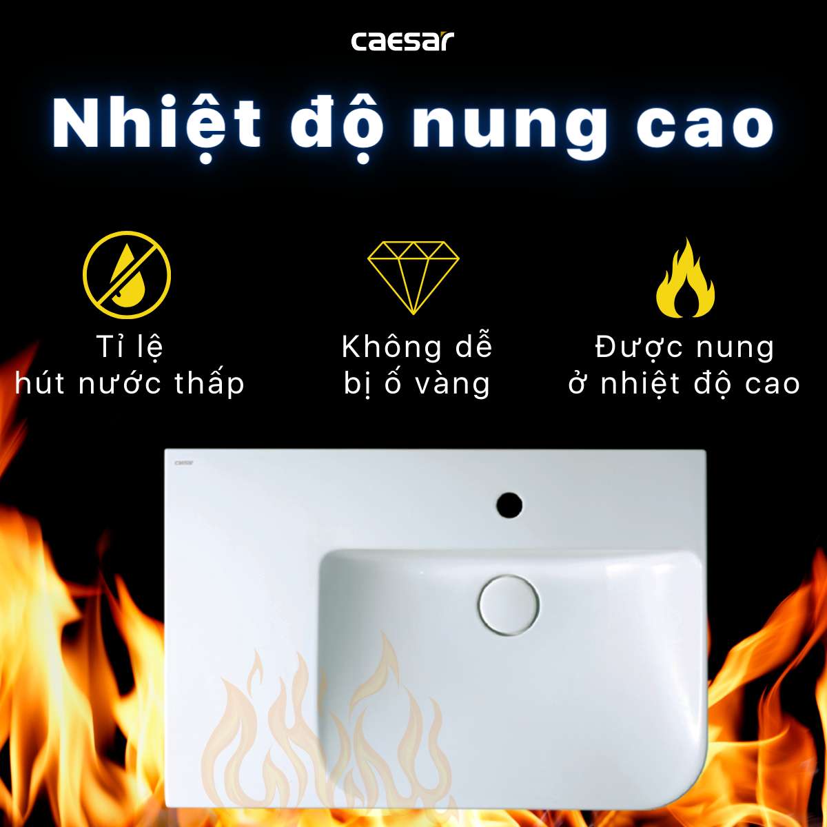 Chậu lavabo treo tường Caesar LF5374