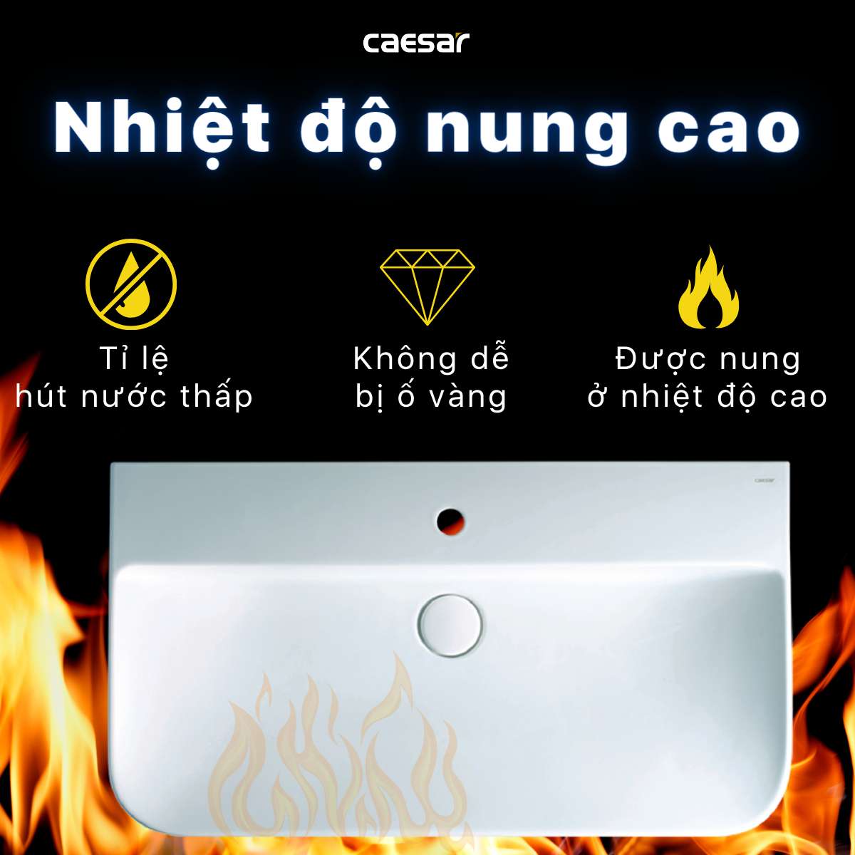Chậu lavabo treo tường Caesar LF5376