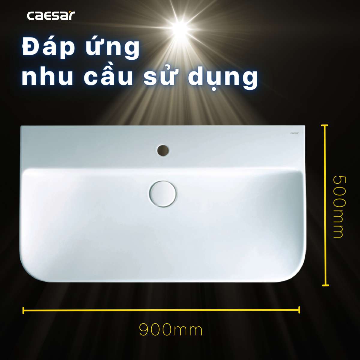Chậu lavabo treo tường Caesar LF5376