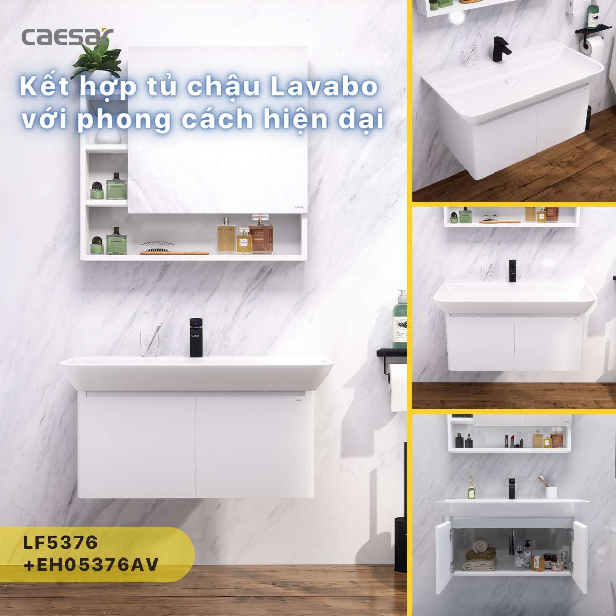Chậu lavabo treo tường Caesar LF5376