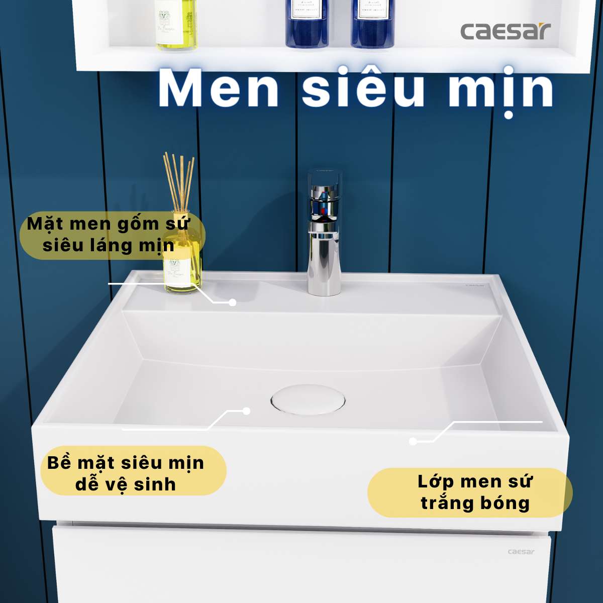 Chậu lavabo đặt bàn Caesar LF5380