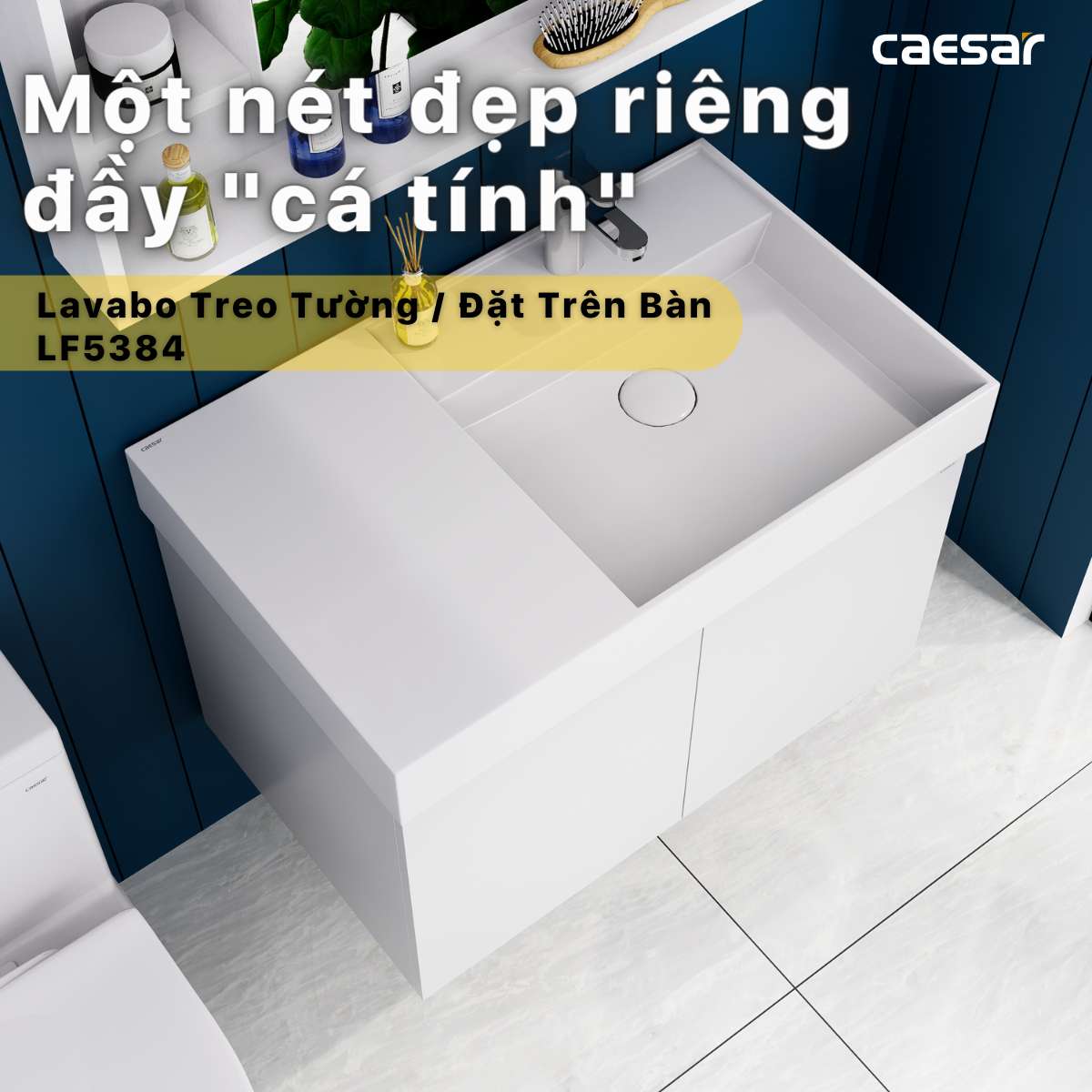 Chậu lavabo đặt bàn Caesar LF5384