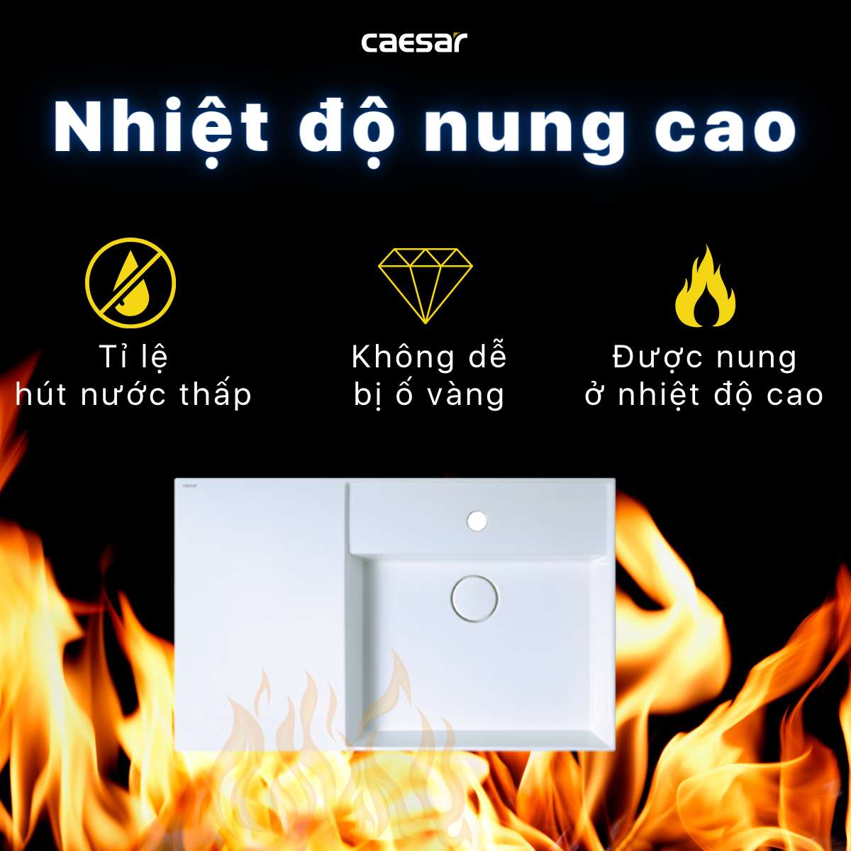 Chậu lavabo đặt bàn Caesar LF5384