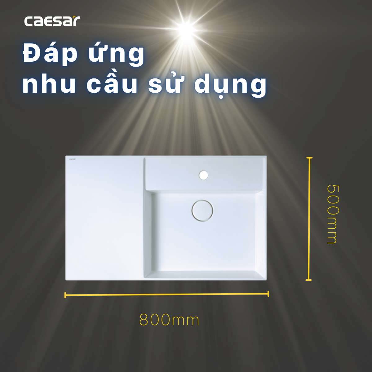 Chậu lavabo đặt bàn Caesar LF5384