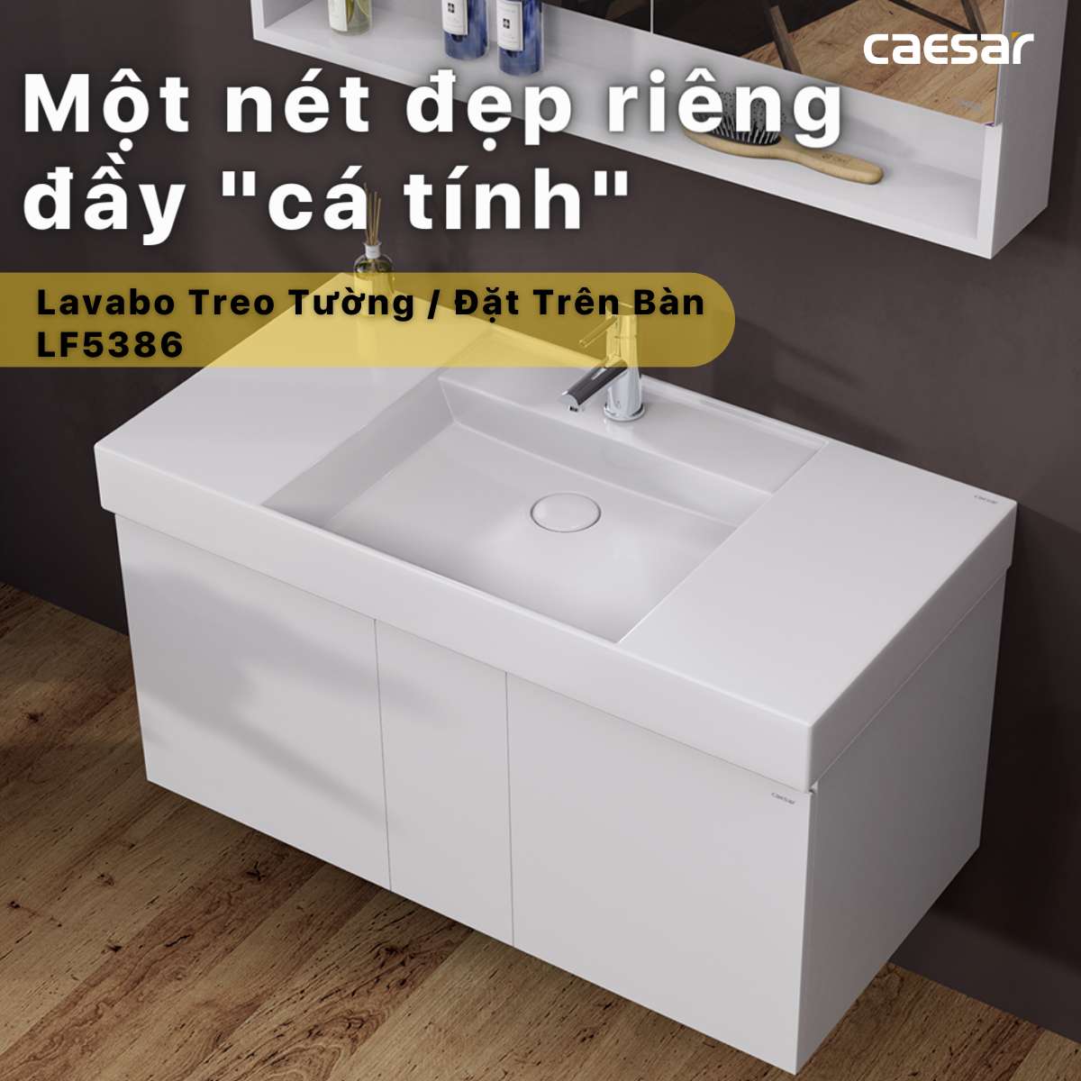 Chậu lavabo đặt bàn Caesar LF5386