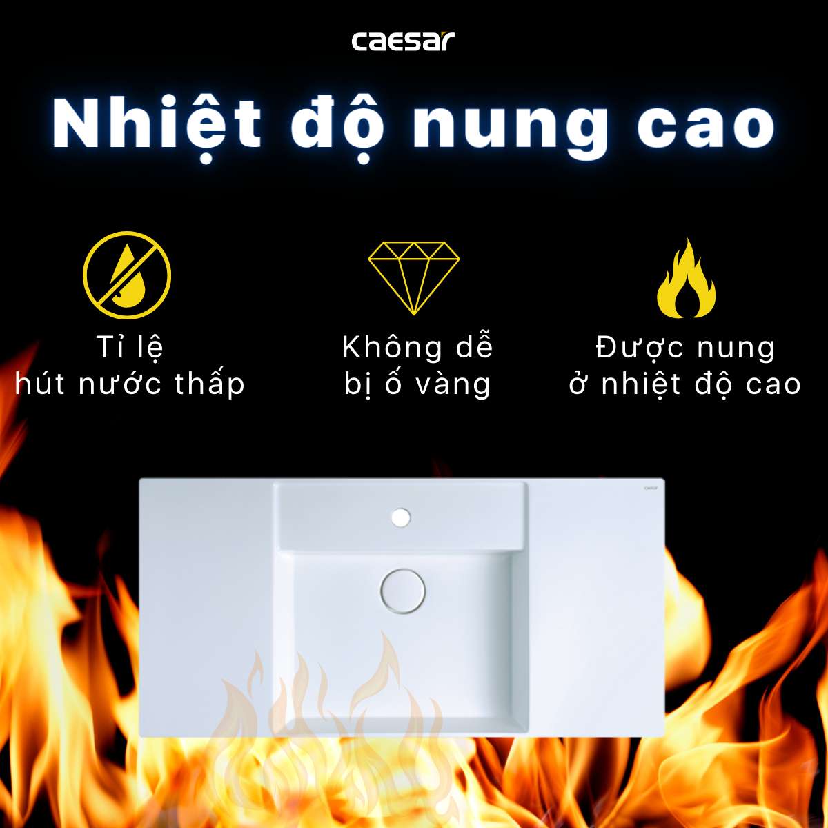Chậu lavabo đặt bàn Caesar LF5386