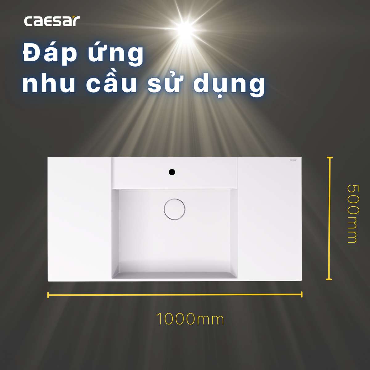 Chậu lavabo đặt bàn Caesar LF5386