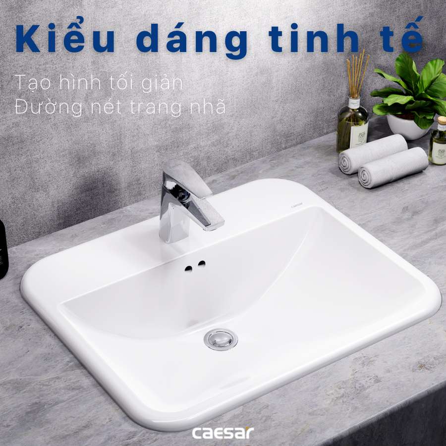 Chậu lavabo dương vành Caesar L5019