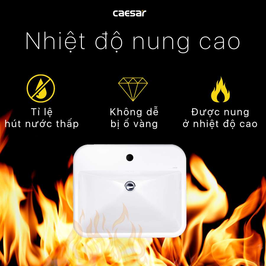 Chậu lavabo dương vành Caesar L5019
