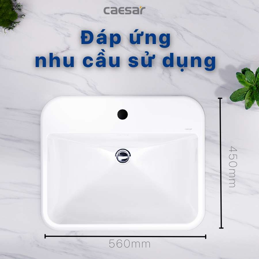 Chậu lavabo dương vành Caesar L5019