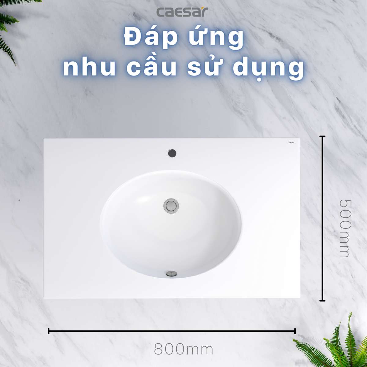 Chậu lavabo dương vành Caesar LF5026