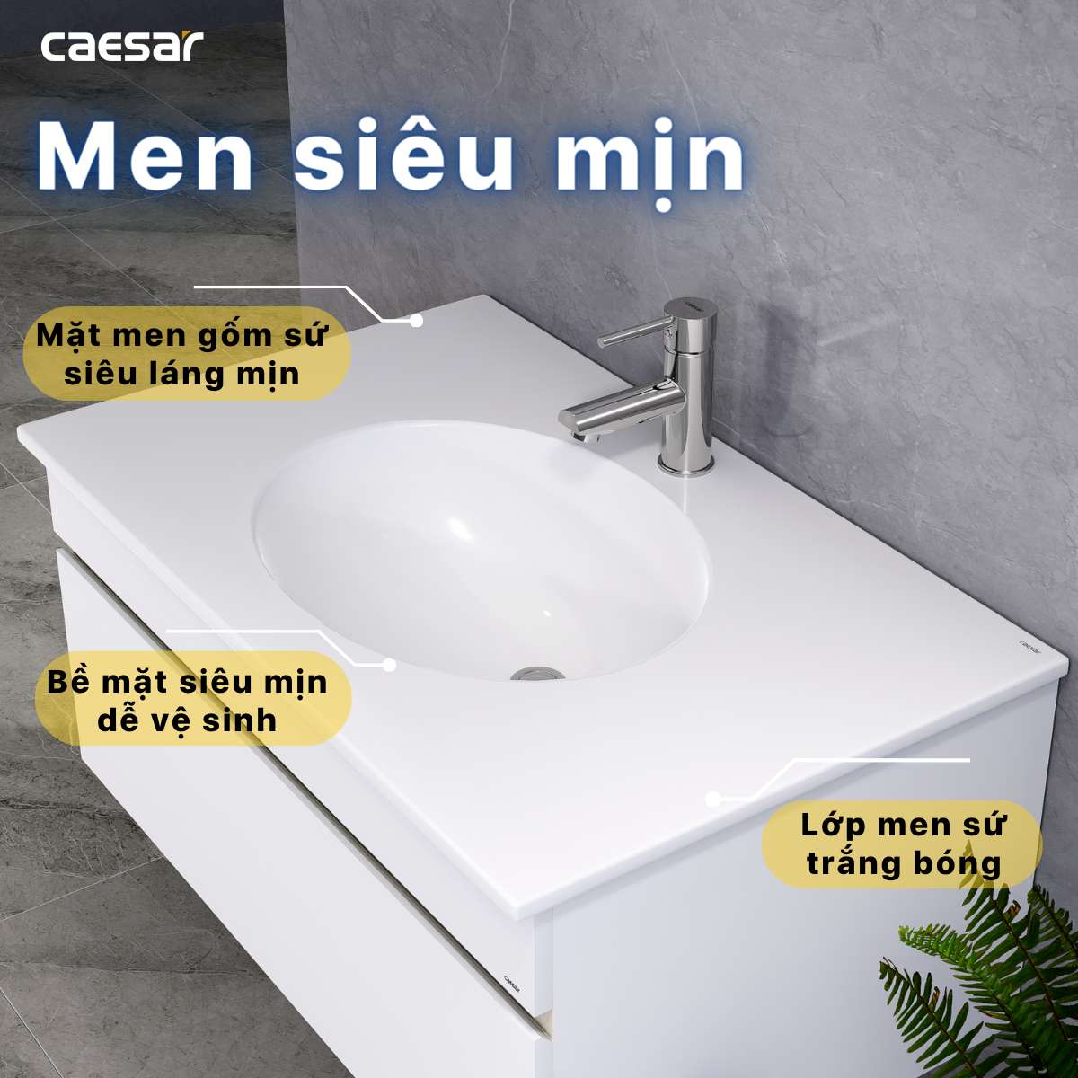 Chậu lavabo dương vành Caesar LF5026
