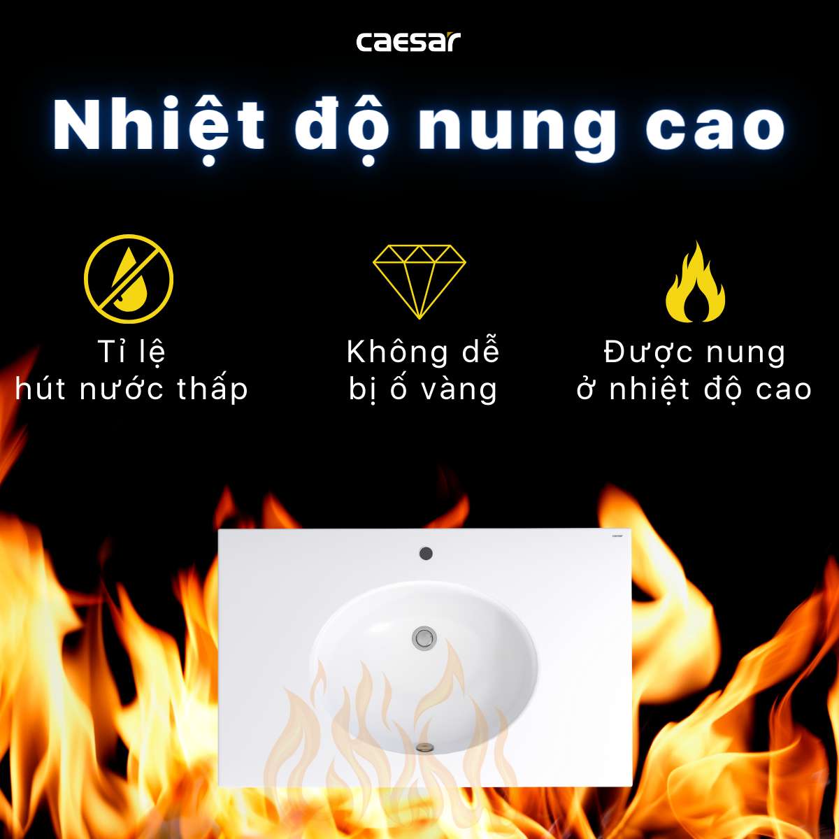 Chậu lavabo dương vành Caesar LF5026