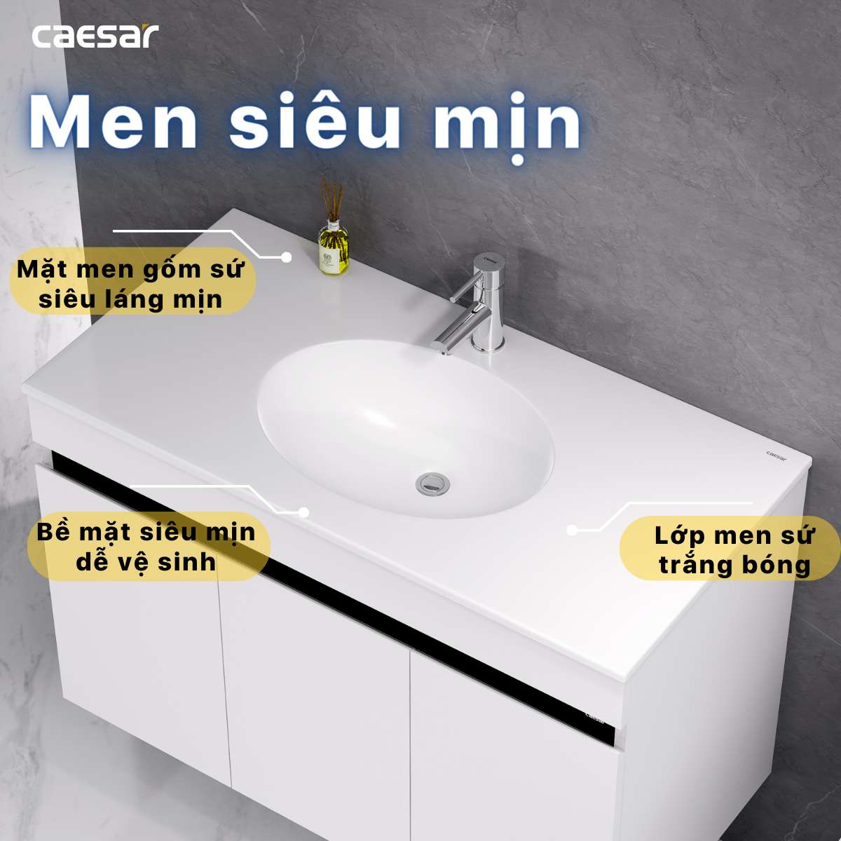 Chậu lavabo dương vành Caesar LF5028