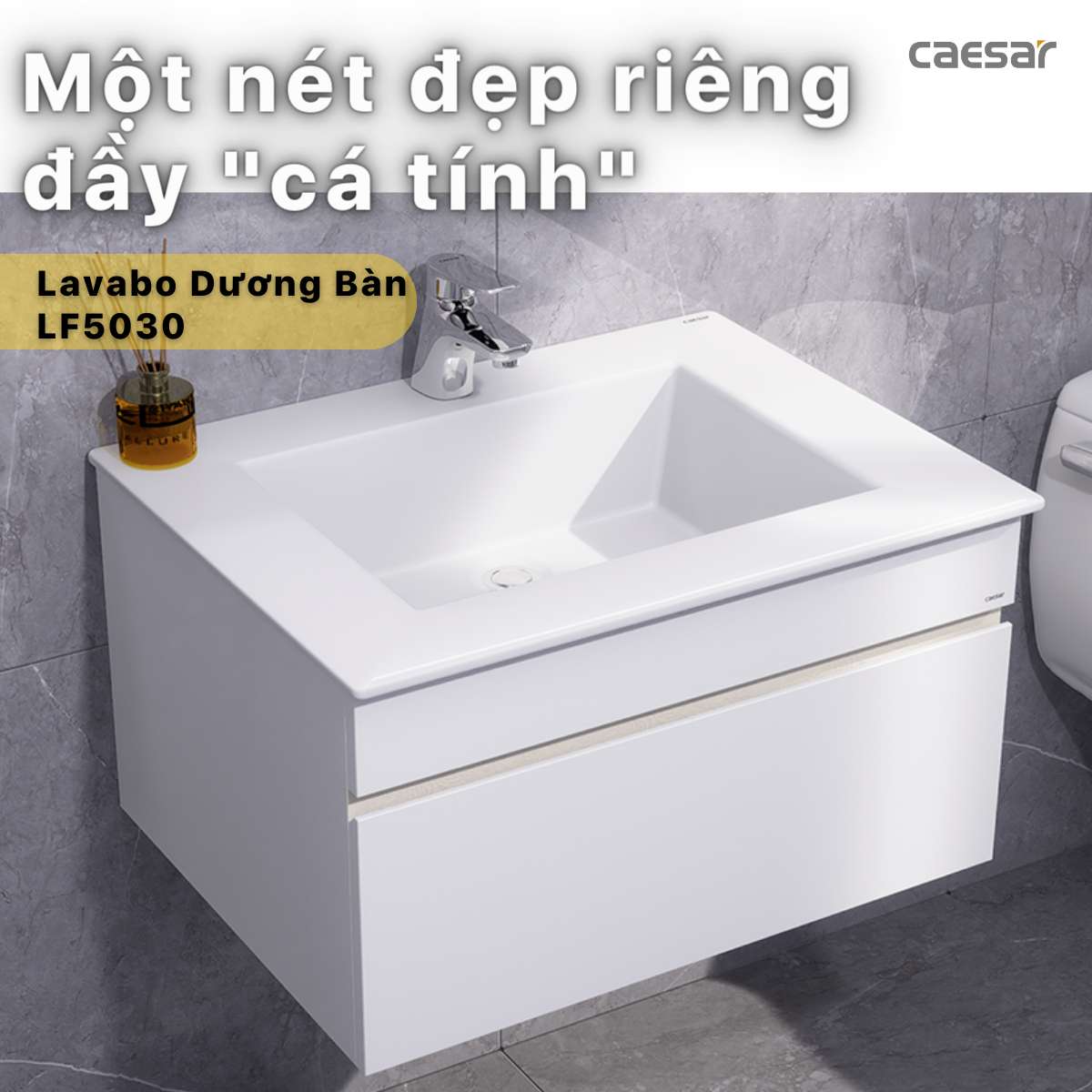 Chậu lavabo dương vành Caesar LF5030