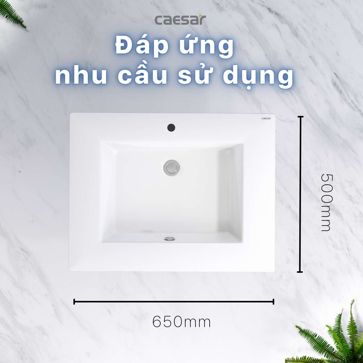 Chậu lavabo dương vành Caesar LF5030