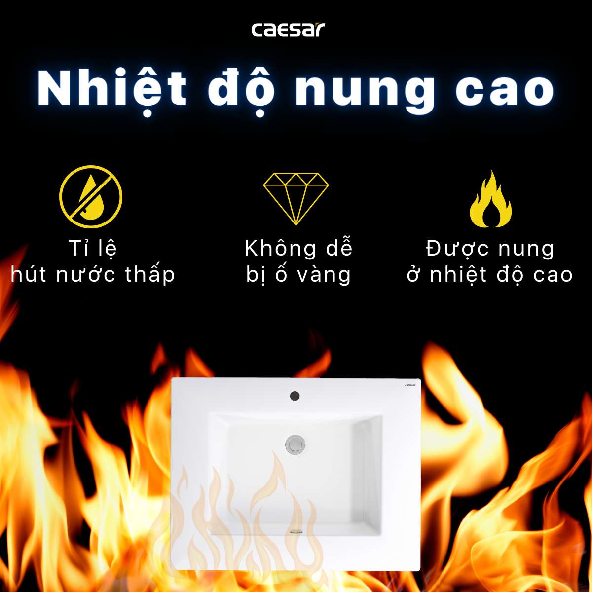 Chậu lavabo dương vành Caesar LF5030