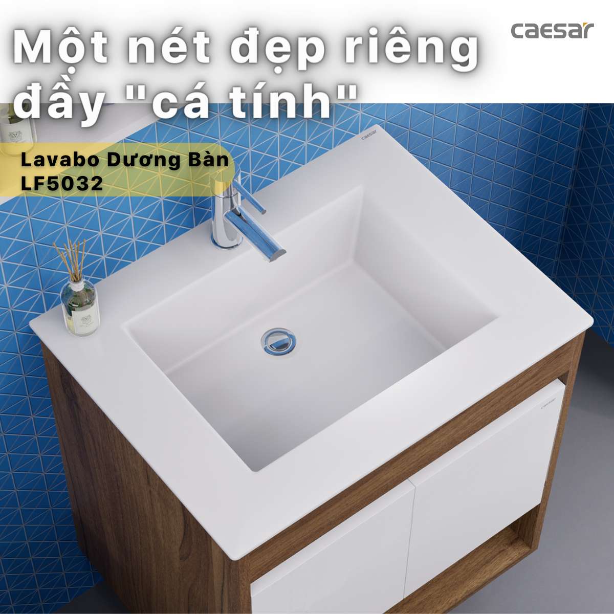 Chậu lavabo dương vành Caesar LF5032