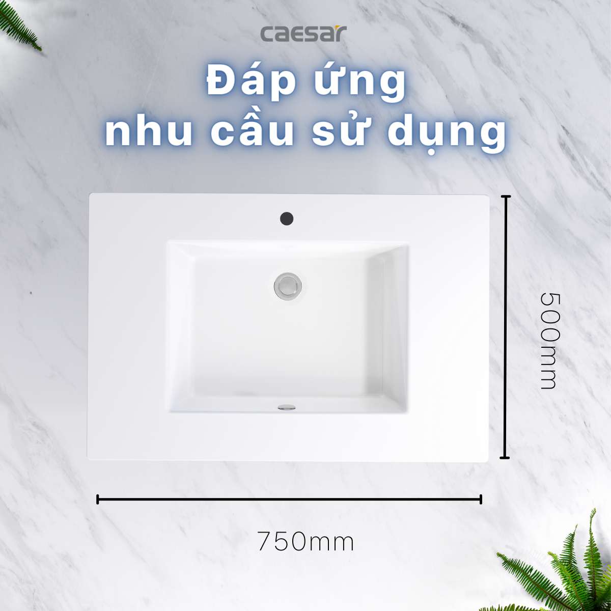 Chậu lavabo dương vành Caesar LF5032
