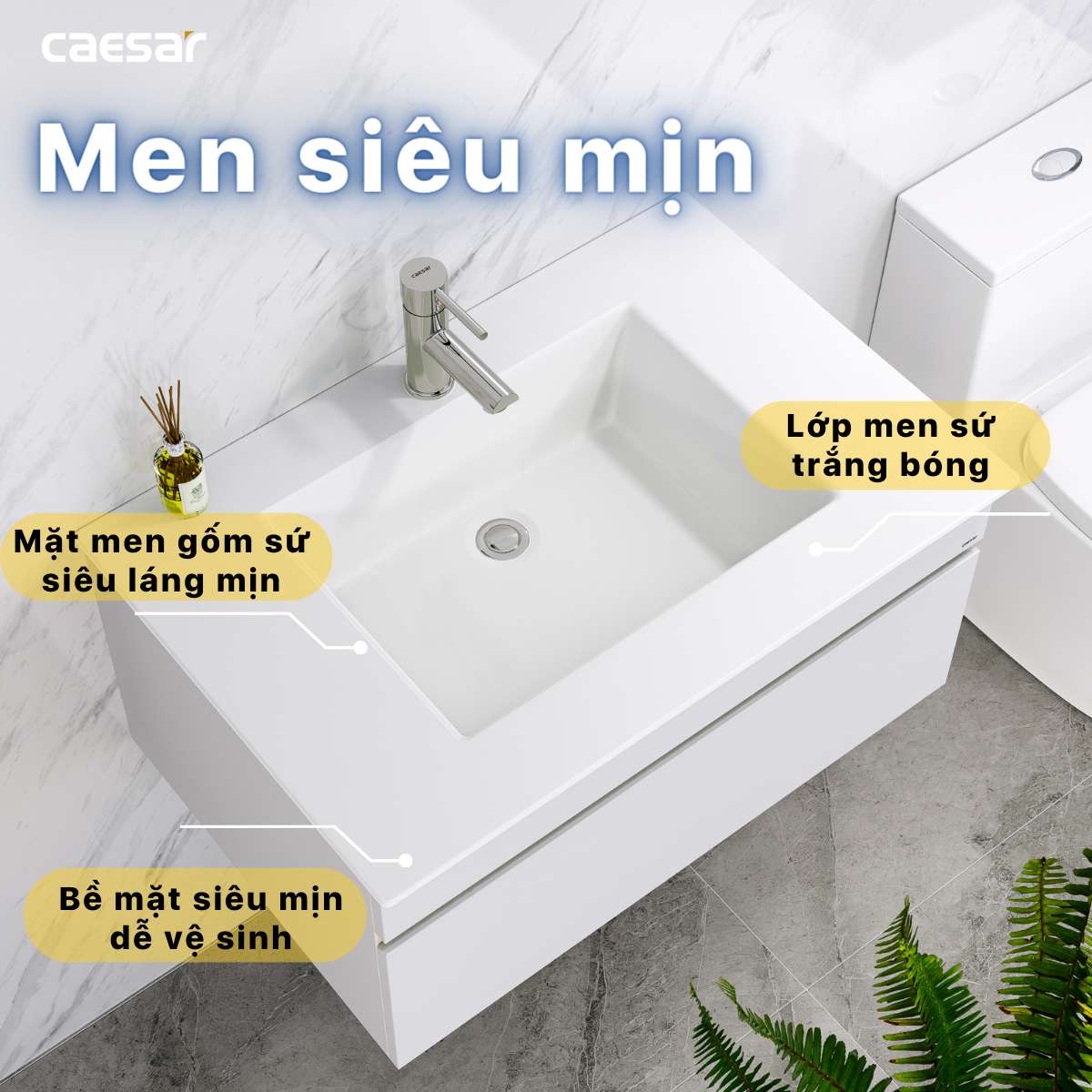 Chậu lavabo dương vành Caesar LF5032