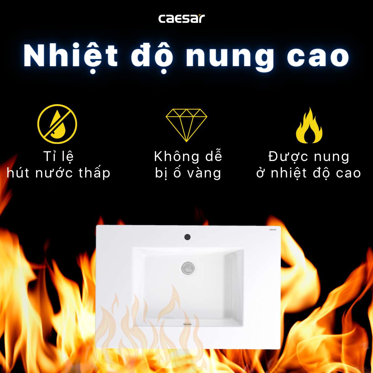 Chậu lavabo dương vành Caesar LF5032