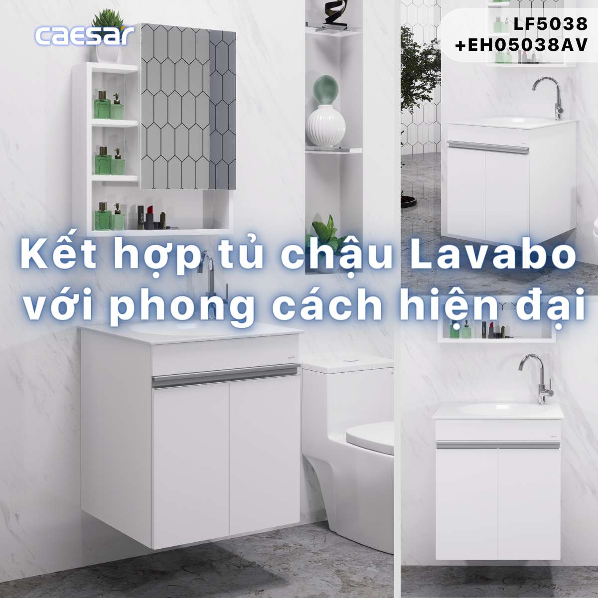 Chậu lavabo dương vành Caesar LF5038