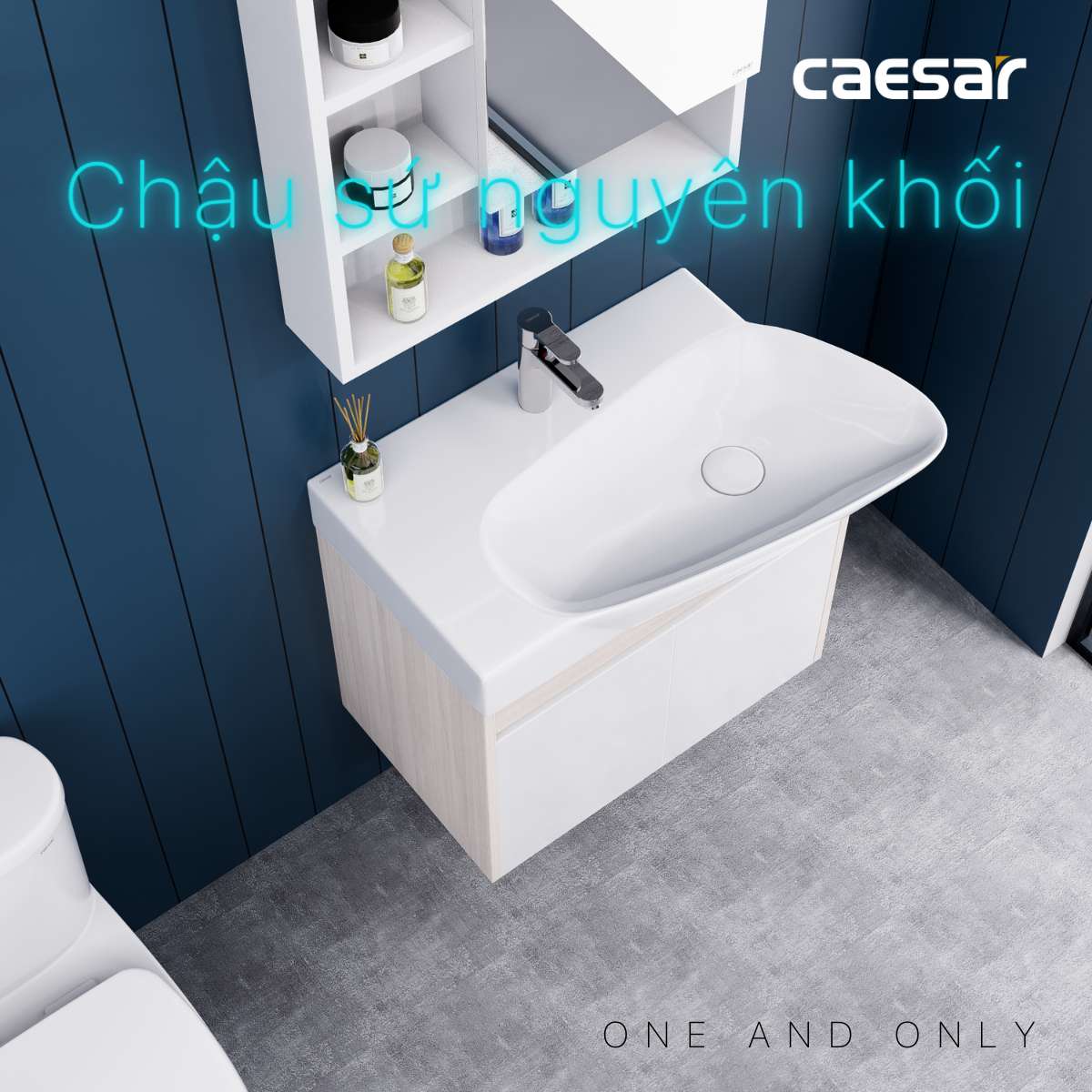 Chậu lavabo dương vành Caesar LF5364