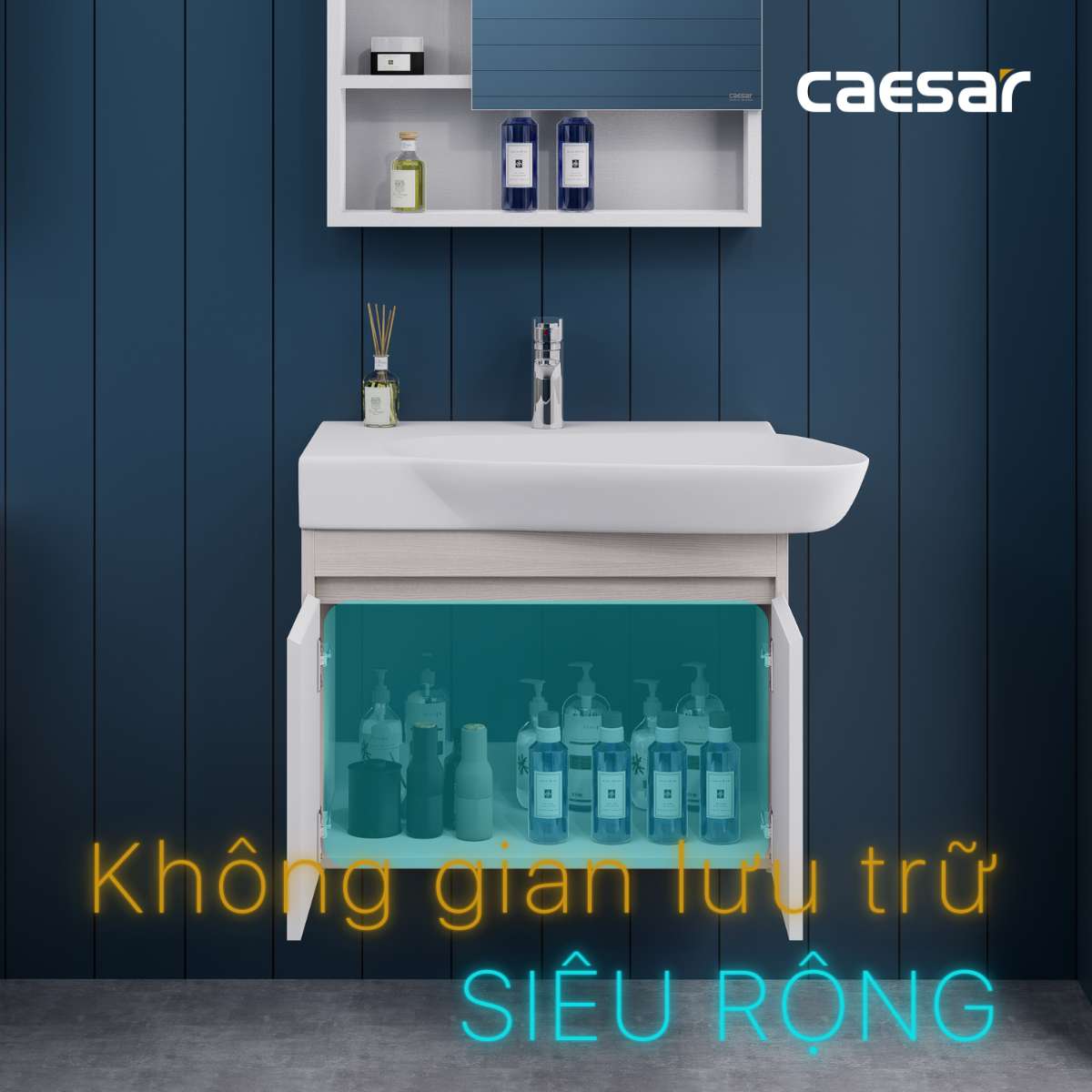 Chậu lavabo dương vành Caesar LF5364