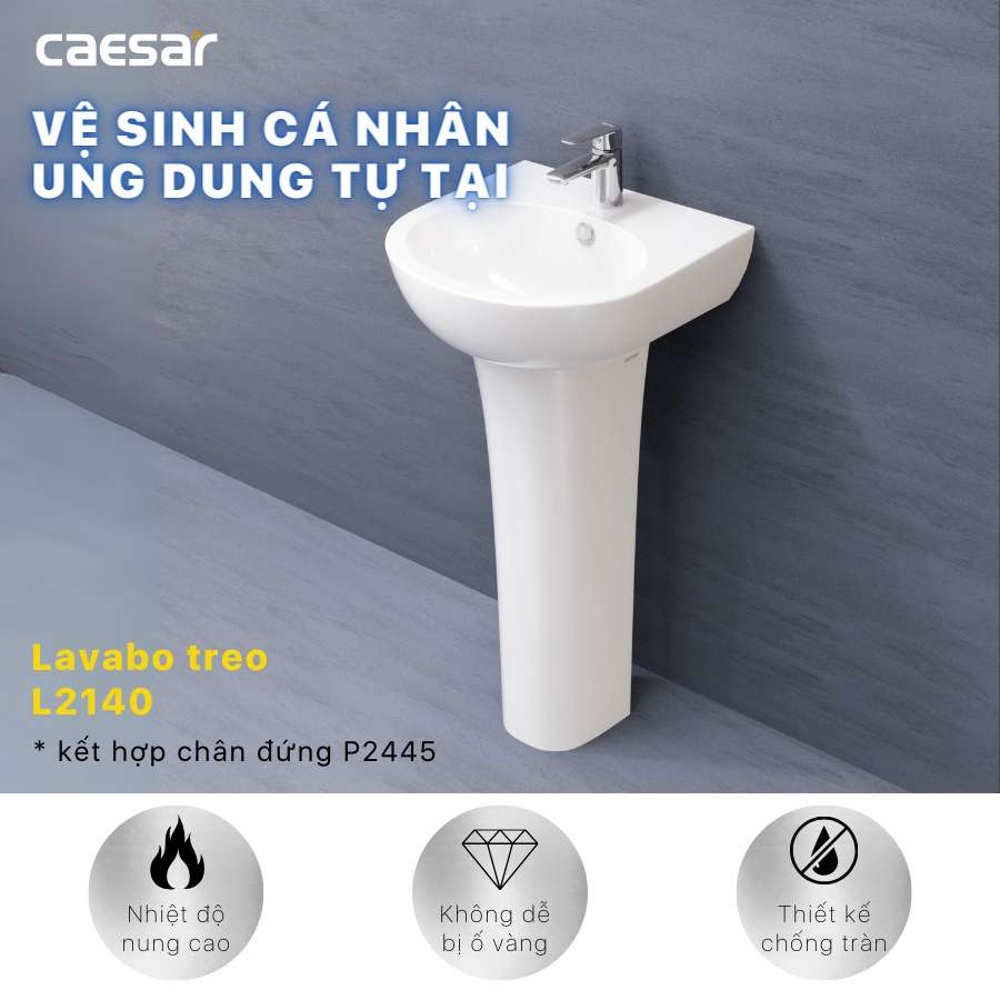 Chậu rửa lavabo treo tường Caesar L2140