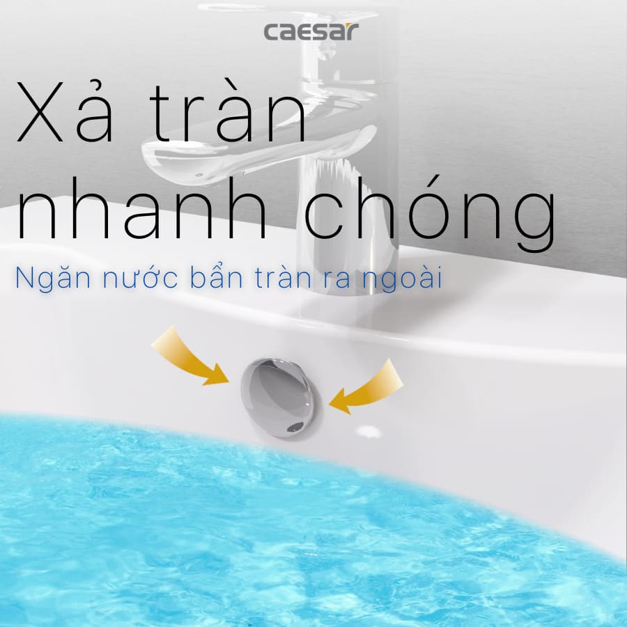 Chậu rửa lavabo treo tường chân dài Caesar L2150+P2445