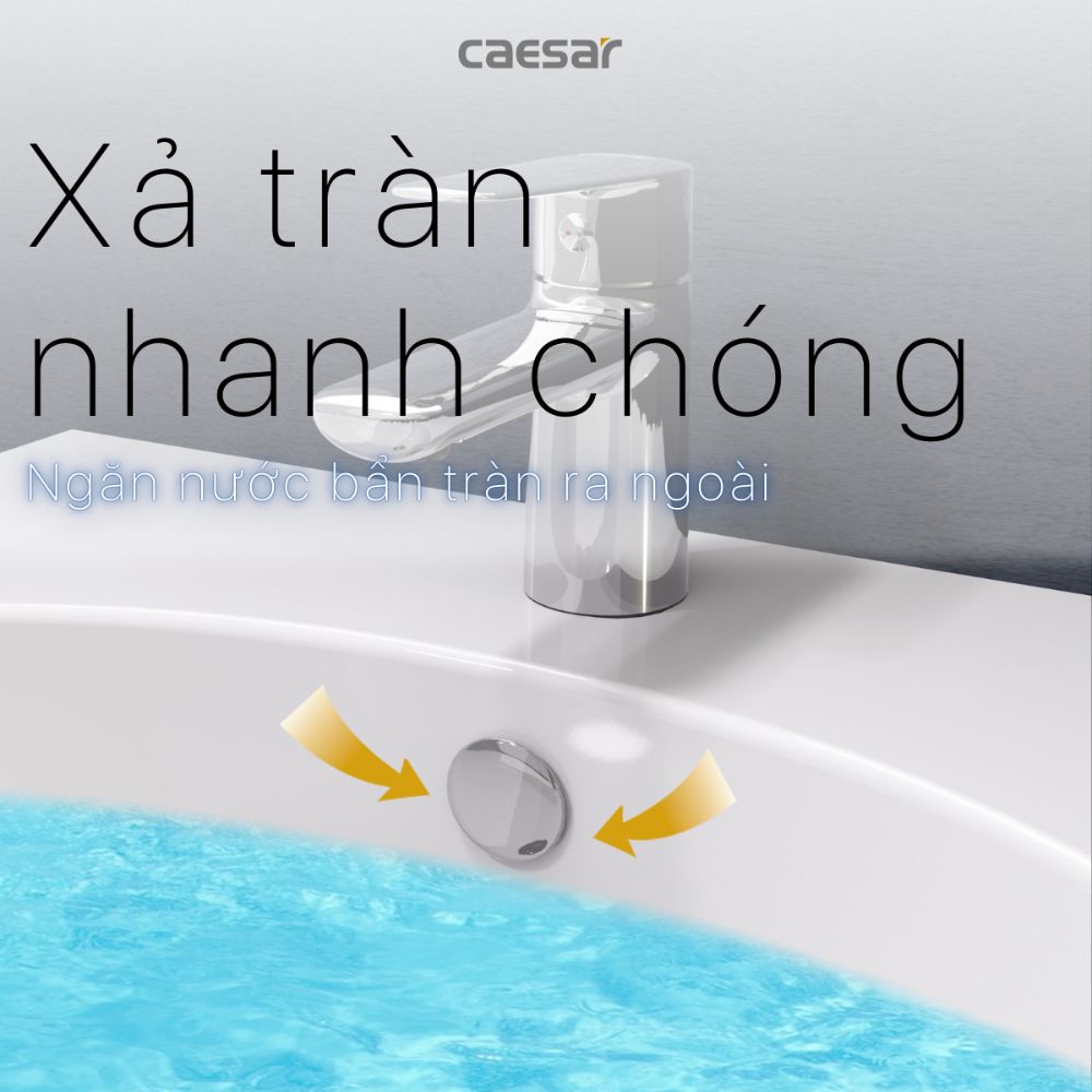 Chậu rửa lavabo treo tường chân lửng Caesar L2152+P2441
