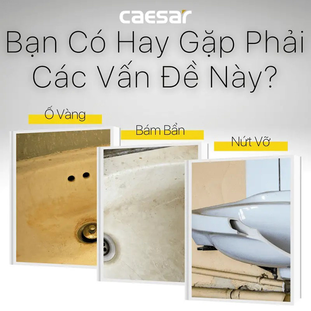 Chậu rửa lavabo treo tường chân lửng Caesar L2152+P2443