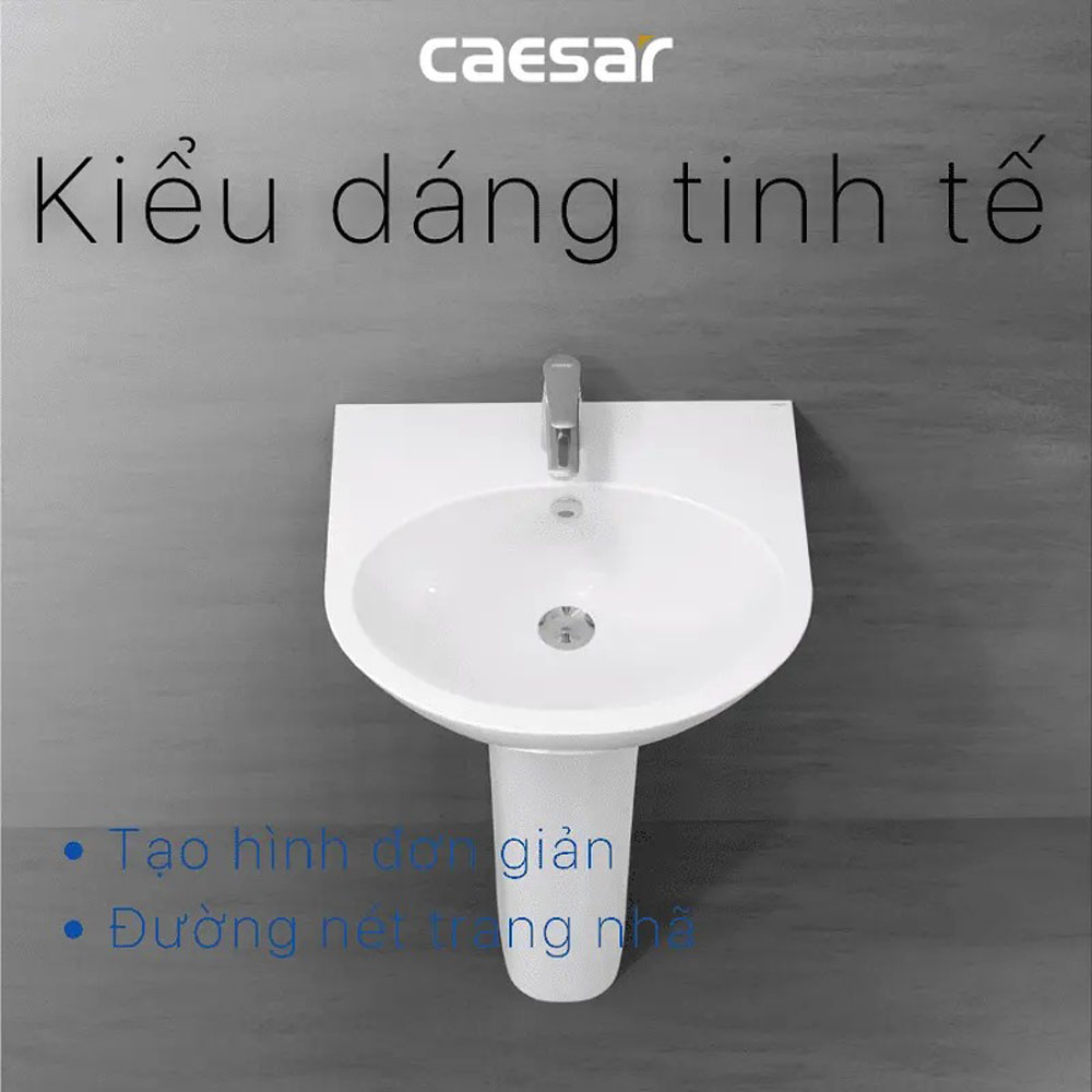 Chậu rửa lavabo treo tường chân dài Caesar L2152+P2445