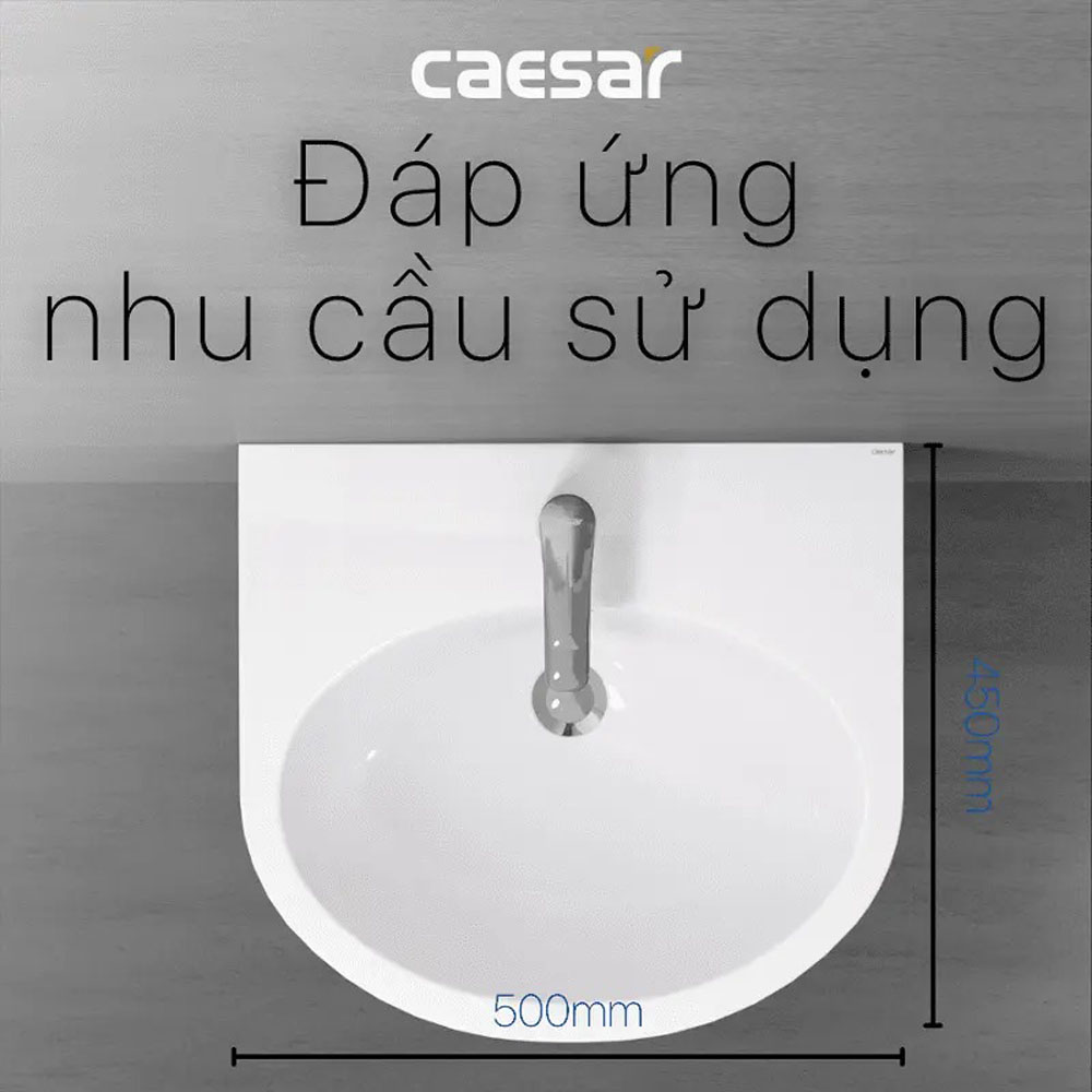 Chậu rửa lavabo treo tường chân dài Caesar L2152+P2445