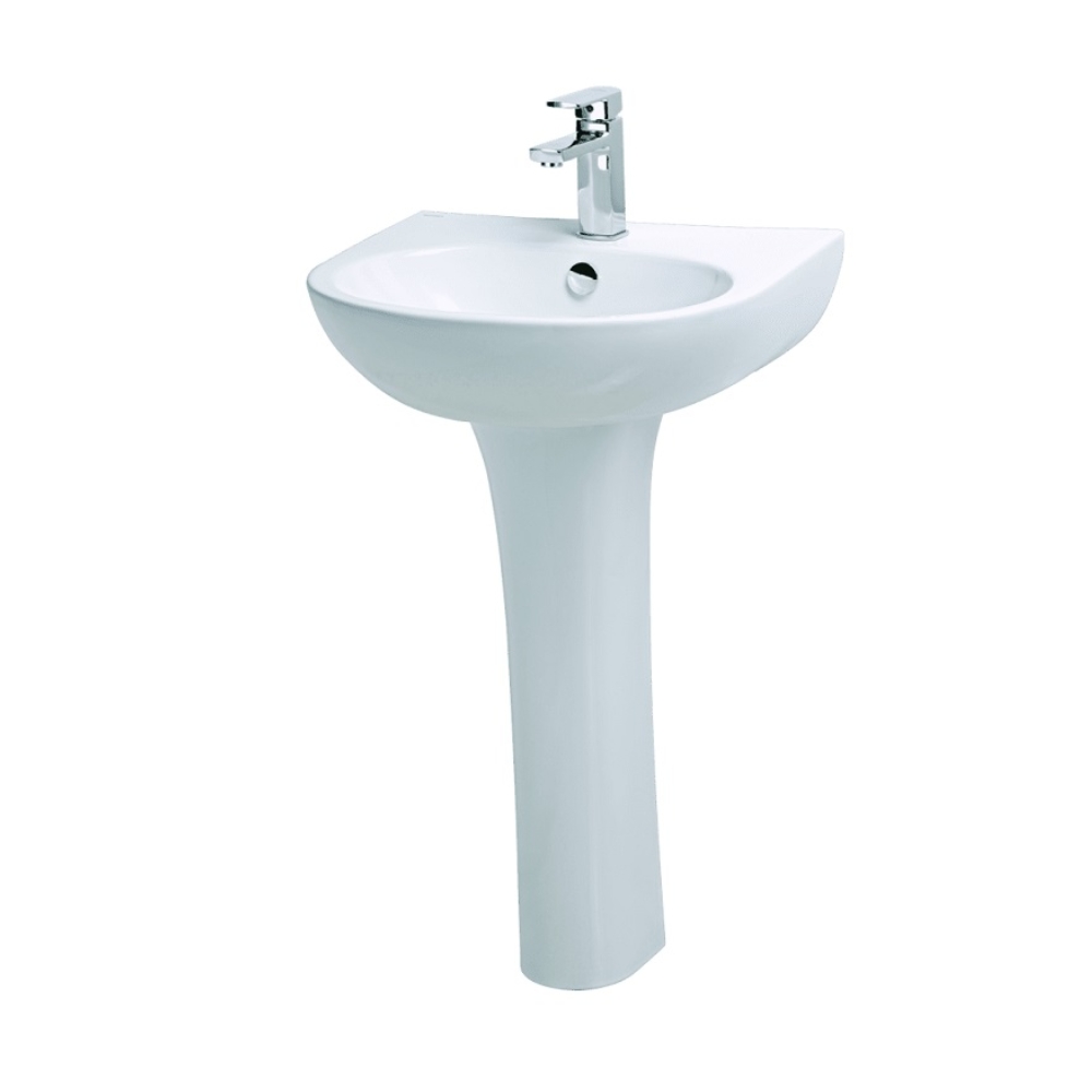 Chậu rửa lavabo treo tường chân dài Caesar L2152+P2445