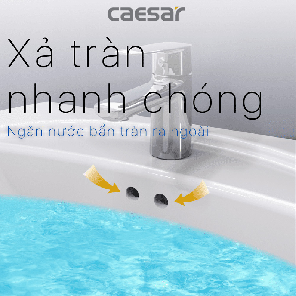 Chậu rửa lavabo treo tường chân dài Caesar L2220+P2445