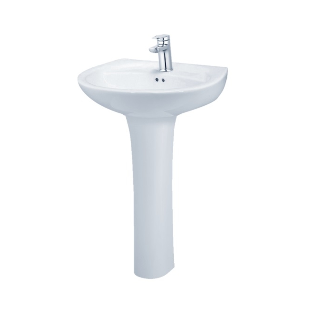 Chậu rửa lavabo treo tường chân dài Caesar L2220+P2445