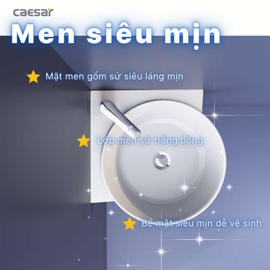 Chậu rửa lavabo treo tường đặt góc Caesar LF5238