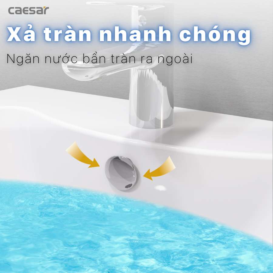 Chậu rửa lavabo treo tường đặt góc Caesar LF5238