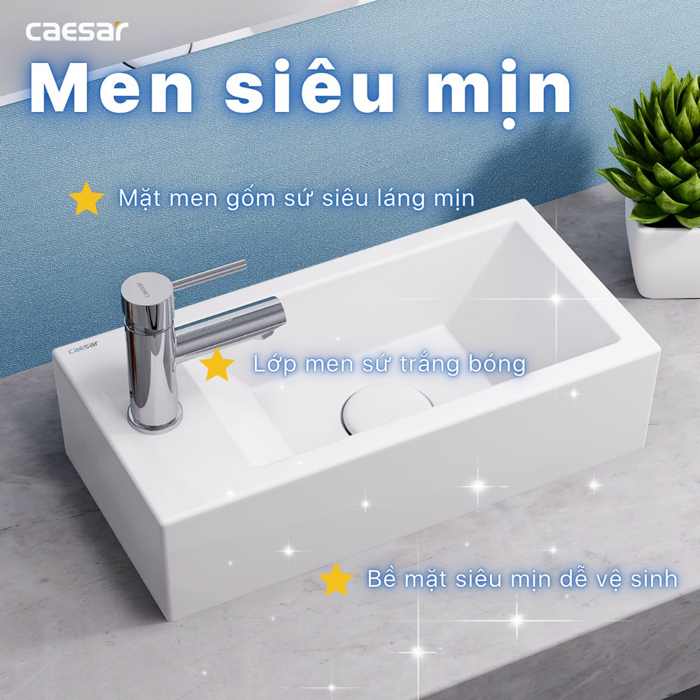Chậu rửa lavabo treo tường Caesar LF5239L