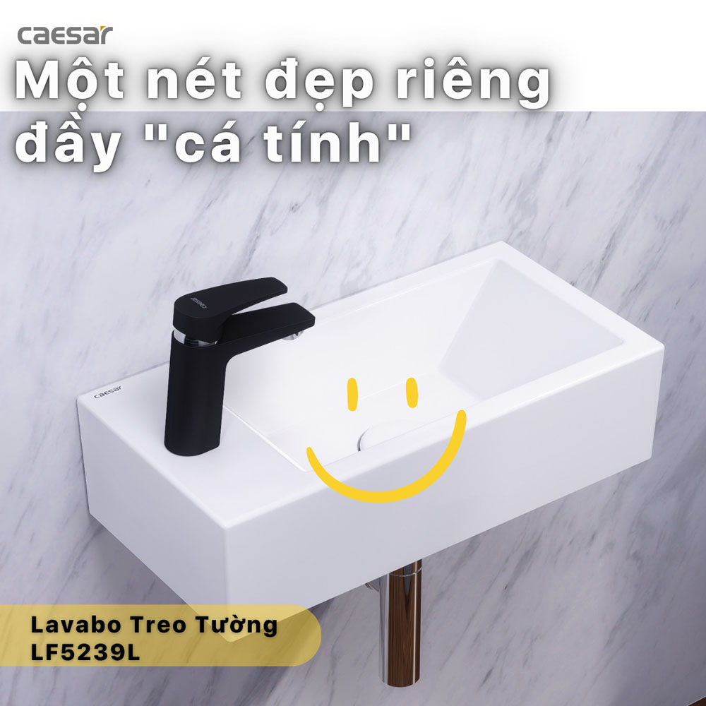 Chậu rửa lavabo treo tường Caesar LF5239L