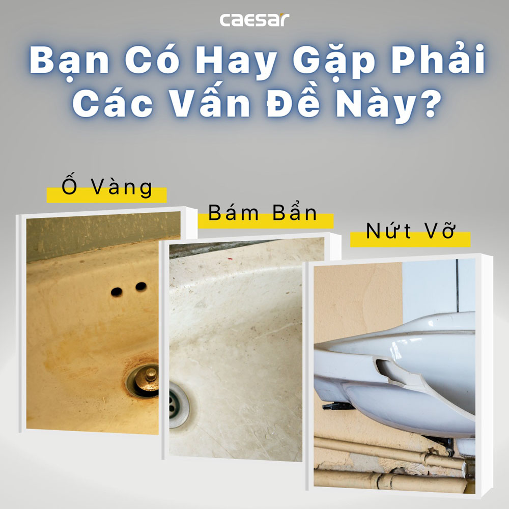 Chậu rửa lavabo treo tường Caesar LF5239L