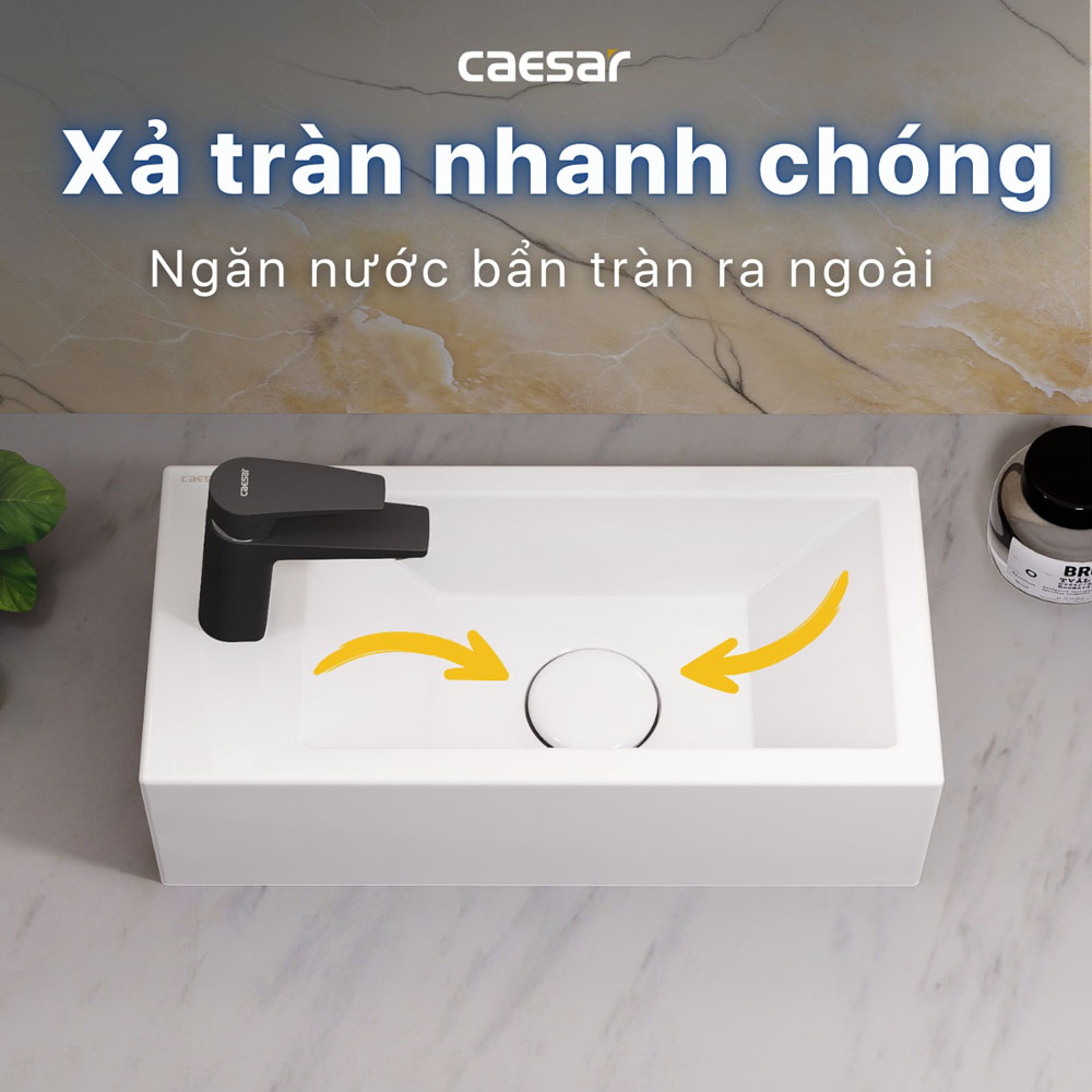 Chậu rửa lavabo treo tường Caesar LF5239L