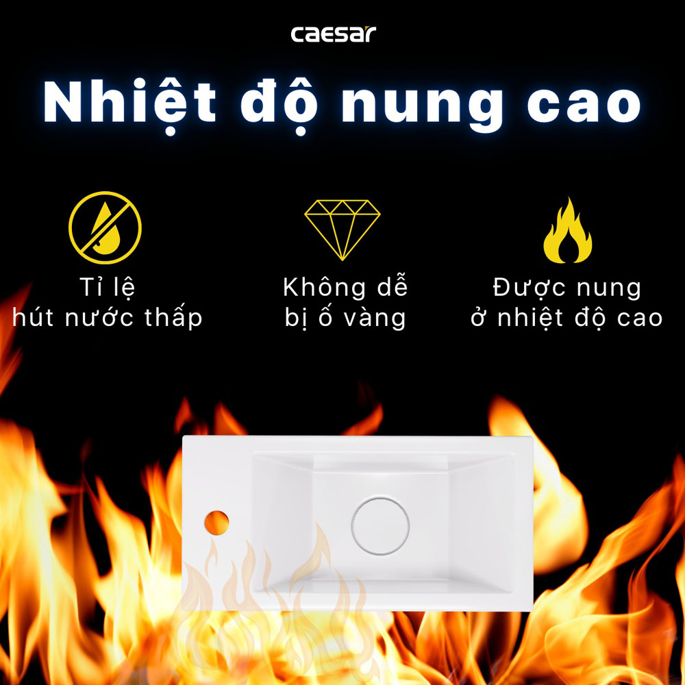 Chậu rửa lavabo treo tường Caesar LF5239L