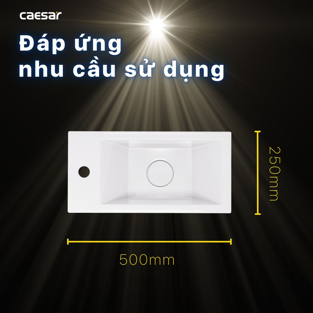 Chậu rửa lavabo treo tường Caesar LF5239L