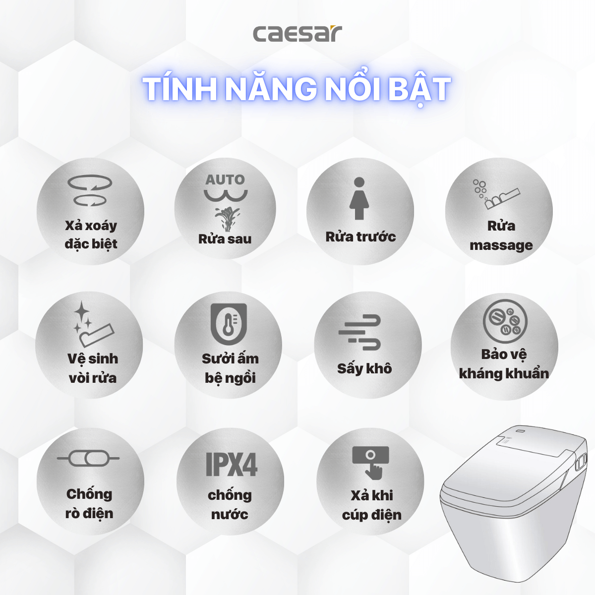 Bàn Cầu Điện Tử - CA1380H