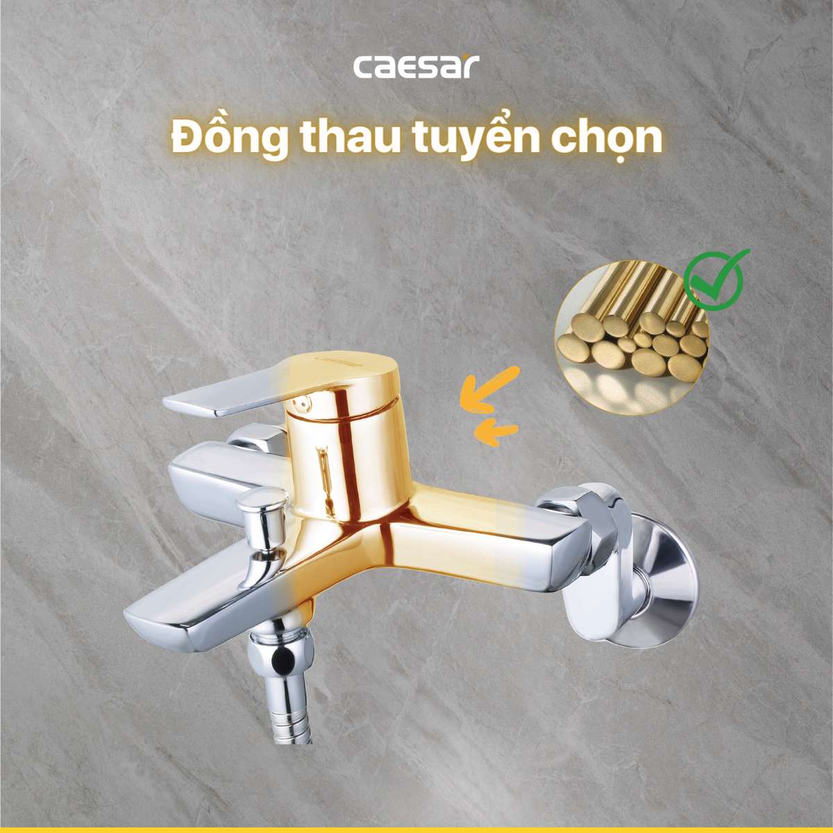 Bộ vòi sen tắm nóng lạnh Caesar S203C